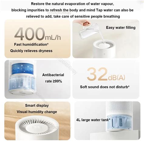 Xiaomi Mijia Fogless Air Humidifier 3 Antibacterial and Mildew Proof ...