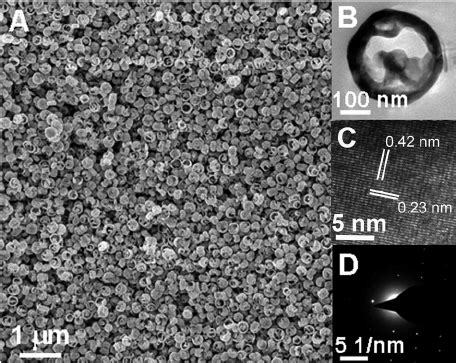 A Sem B Tem C Hrtem Images And D Saed Pattern Of The Obtained