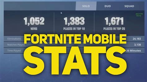 How To View Your Wins Or STATS On Fortnite Mobile LATEST News