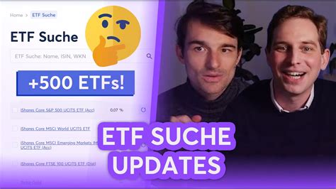 Etf Suche Update Neue Etfs Nachhaltigkeits Filter Uvm