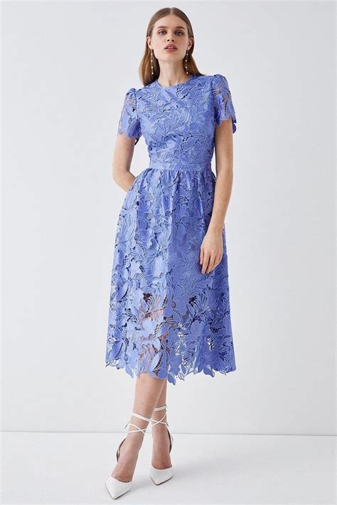 Dresses Premium Floral Satin Lace Midi Dress Coast Lace Midi