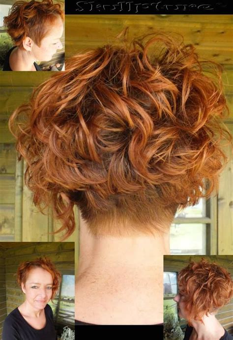 Short Stacked Curly Wedge Haircut Susawery