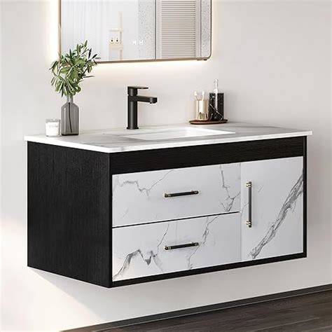 Dwvo 36 Inch Floating Bathroom Vanity With Sink Wall