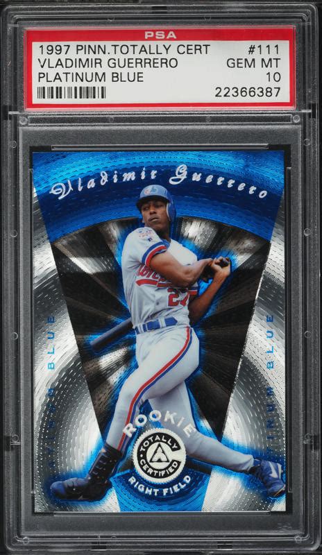 1997 Pinnacle Totally Certified Platinum Blue Vladimir Guerrero RC