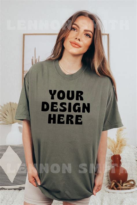 Moss Comfort Colors C1717 Mockup Moss Mockup Moss Comfort Etsy