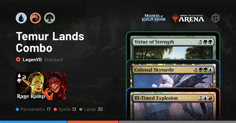 Standard Temur Lands Combo Deck By LegenVD MTG Arena Decks