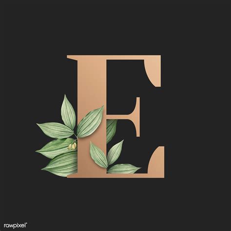 Botanical Capital Letter E Illustration Premium Image By Rawpixel