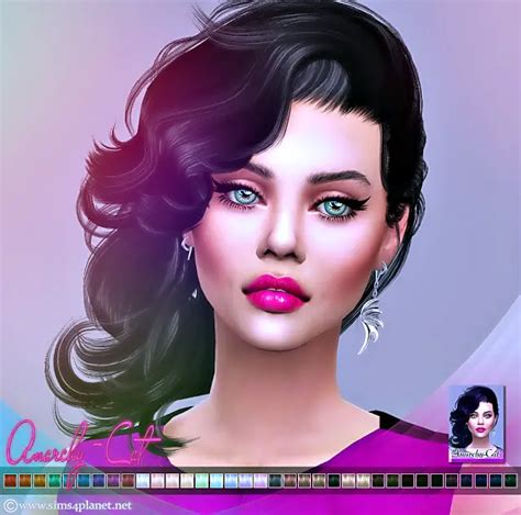 Sims 4 Hairs ~ Anarchy Cat Stealthic`s Vivacity Hair Retextured