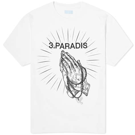 3 Paradis Praying Hands T Shirt White End