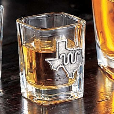 Texas Mini Glass Glass Shot Glasses Display Ranch Ts