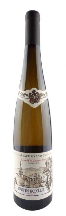 Pinot Gris Alsace Grand Cru Sommerberg Domaine Justin Boxler