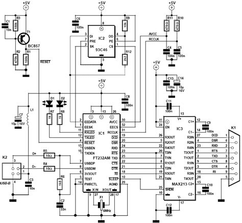 Rs232 Serial To Usb Converter Pinout Diagram