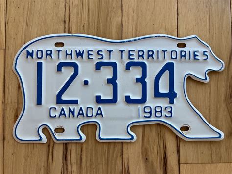 1983 Northwest Territories License Plate Rusticplates