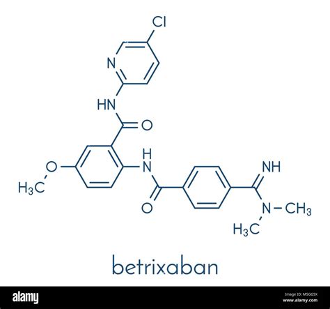 Betrixaban Anticoagulant Drug Molecule Skeletal Formula Stock Vector