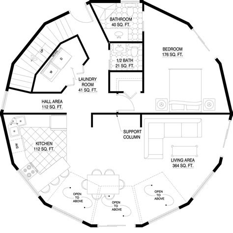 Floorplan Gallery Round Floorplans Custom Floorplans Floor Plans Round House Plans Dome