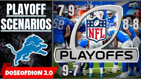 Lions Playoff Scenarios Post Bears Win 7 9 8 8 9 7 Playoff Machine Youtube