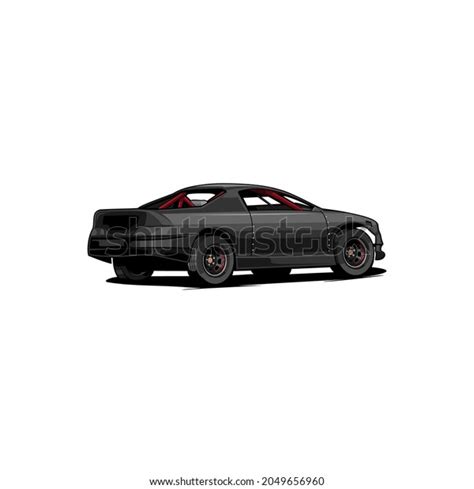 Sport Car Side View White Background Stock Vector Royalty Free