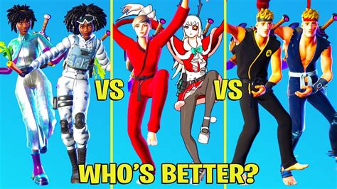 Fortnite New Skins Vs Old Skins Karateka Jones Vs Agent Jones Kata Captain Vs Reina Snow