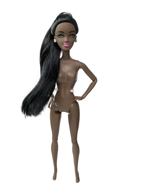 A Waroom Inch Naked Black Doll African Black Doll Moveable Jointed Body Doll Toys For Girls