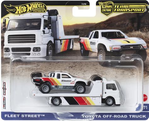 Set Masini Metalice Hot Wheels Transportator Fleet Street Si Toyota Off Road Truck Mattel