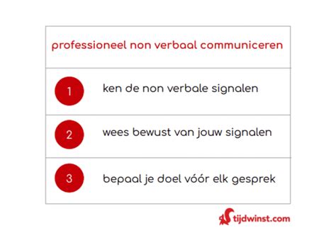 Doe En Laat 3 Dingen In Non Verbale Communicatie Tijdwinst