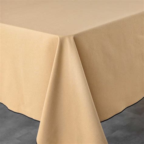 Nappe rectangulaire coton recyclé L240 cm Mistraline Beige Linge de