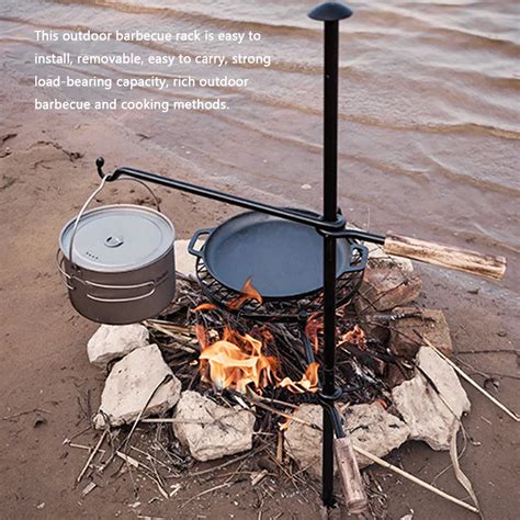 Port Til Folding Grill E Churrasco Fog O Outdoor Camping Stand Ferro