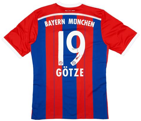 2014 15 Bayern Munich Home Shirt Gotze 19 4 10 L