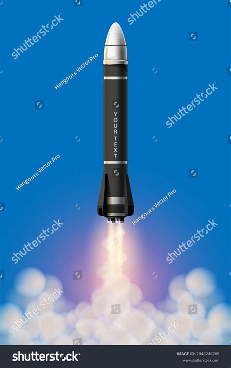 Cartoon Vector Illustration Rocket Launch Isolated Stock Vector ...