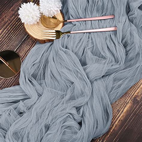 Best Dusty Blue Cheesecloth Table Runner