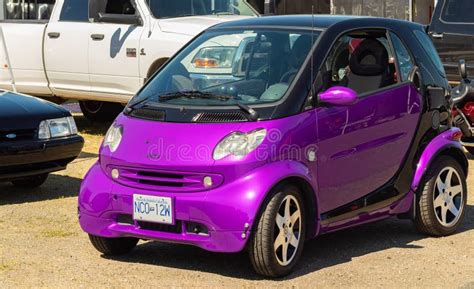 Smart Electric Car Outdoor. Purple Smart Electric Drive Car Fortwo ...