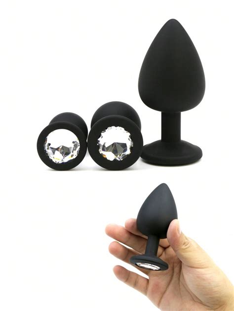 Silicone Jeweled Butt Anal Plug Sex Toys Soft Silicone Anal Flirting