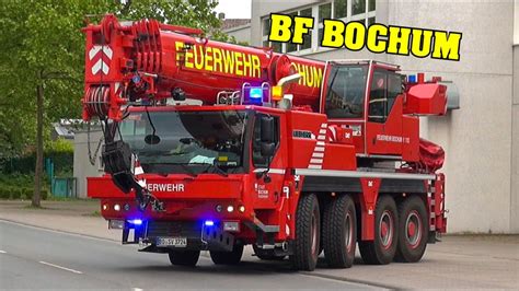 BF BOCHUM Feuerwehrkran Rüstwagen WLF Löschzug neues HLF 20