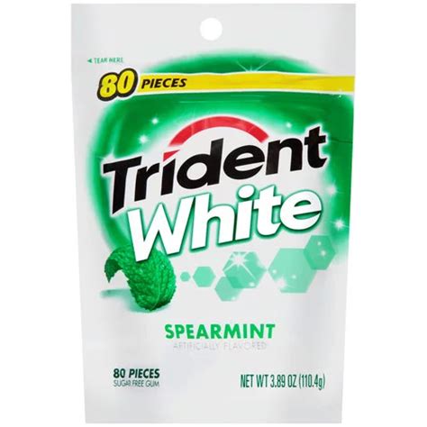 Trident White Spearmint Sugar Free Gum Refill Bag Shop Candy At H E B