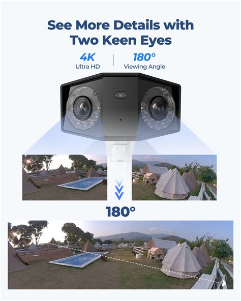 Reolink Duo 2 Twin Lens Wifi 8mp 4k 180° Wide View Spotlight