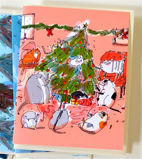 Christmas Cat Card Funny Christmas Card Christmas Cat Party - Etsy