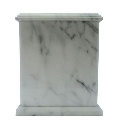 Large Adult Cubic Inches White Evermore Natural Marble Urn For