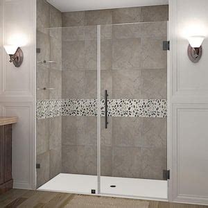 Aston Nautis Gs In X In Completely Frameless Hinged Shower Door