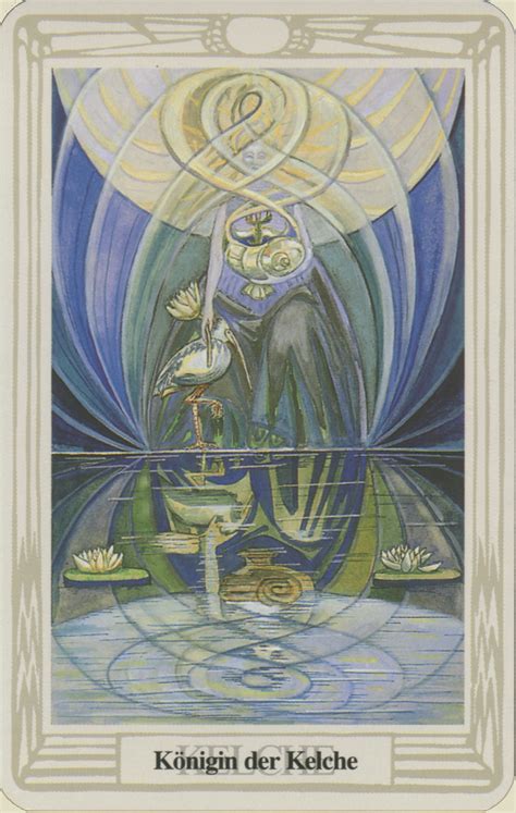 Tarotkarte K Nigin Der Kelche Im Crowley Thoth Tarot Tarot De