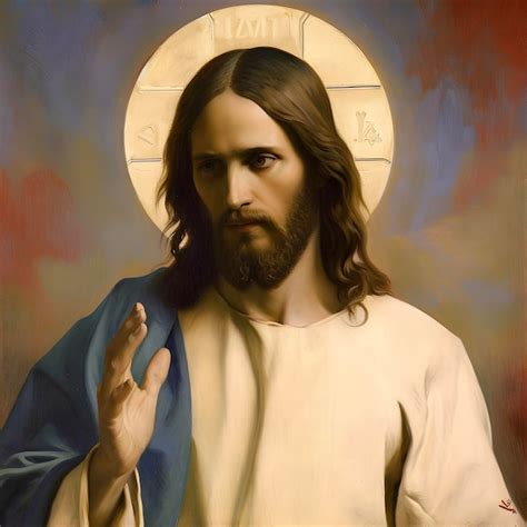 Premium Ai Image Portrait Of Jesus Christ Oil Painting