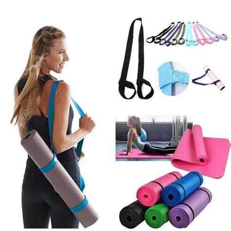 Portable Yoga Mat Sling Sports Canvas Belt Fitness Gym Adjustable