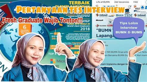 PERTANYAAN INTERVIEW BUMN BUMS CARA MENJAWAB FRESH GRADUATE