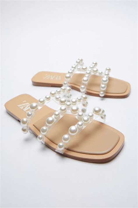 Zara Slide Sandals With Pearls The Best Shoes At Zara Popsugar Fashion Photo 15