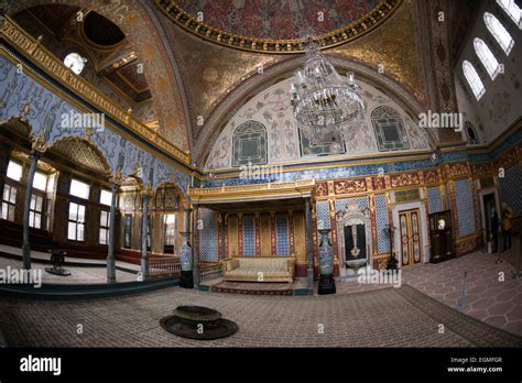 The Sultans Throne In The Ornately Decorated Imperial Throne Room In