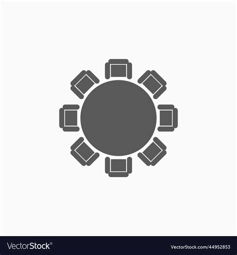 Round Table Icon Royalty Free Vector Image Vectorstock