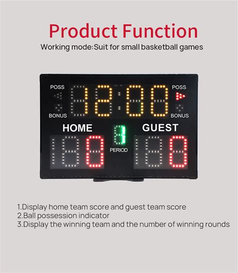 Electronic Score Board Digital Scoreboard Built In Battery Led