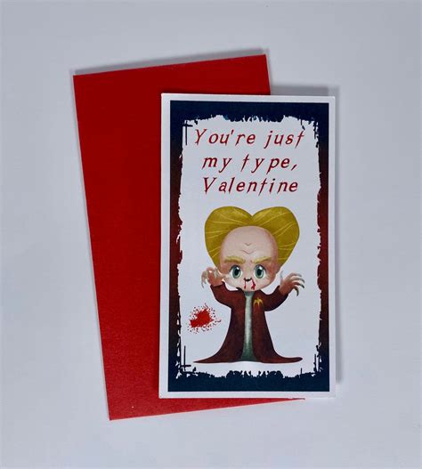 Horror Movie Valentine Cards Set 7 Etsy Valentines Cards Horror