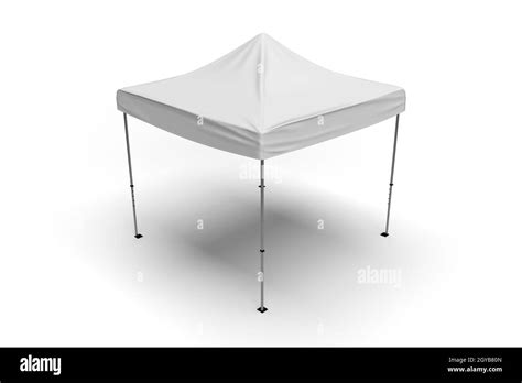 Perspective View Of A Gazebo Exhibition Tent With A White Cover