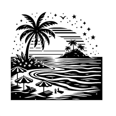 Premium Vector Beach Scene Svg