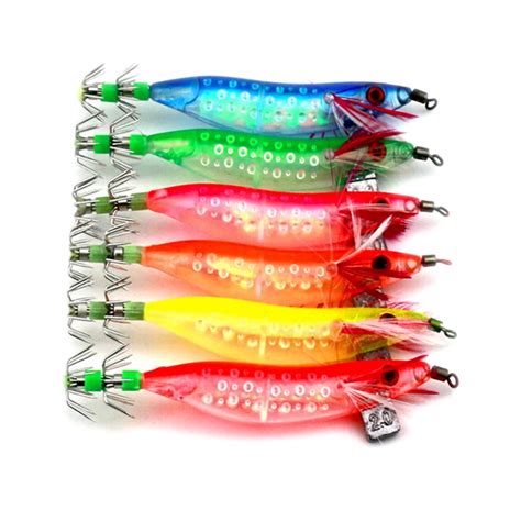 Random Color Pcs Cm Luminous Shrimp Fishing Lure Squid Night